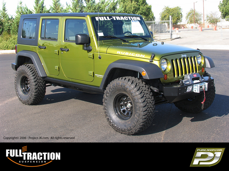 Full Traction 2007 Jeep JK Wrangler Rubicon 4-Door Unlimited w/3" Lift & 35" Tires